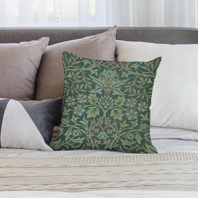 William Morris Floral Original Throw Pillow Covers Boho Chic Retro Floral Cozy - Image 5