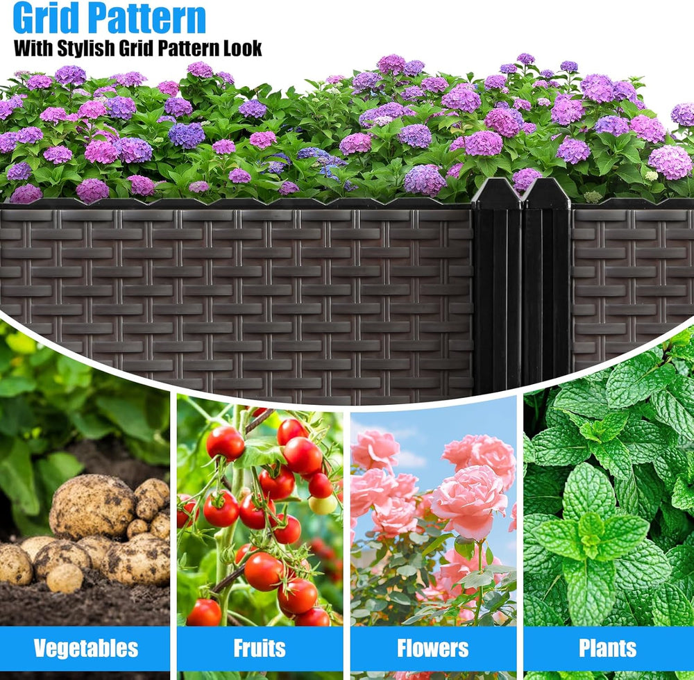 Large Raised Planter Box Outdoor Self Watering 78.7"x15.7"x19.7&quo...
