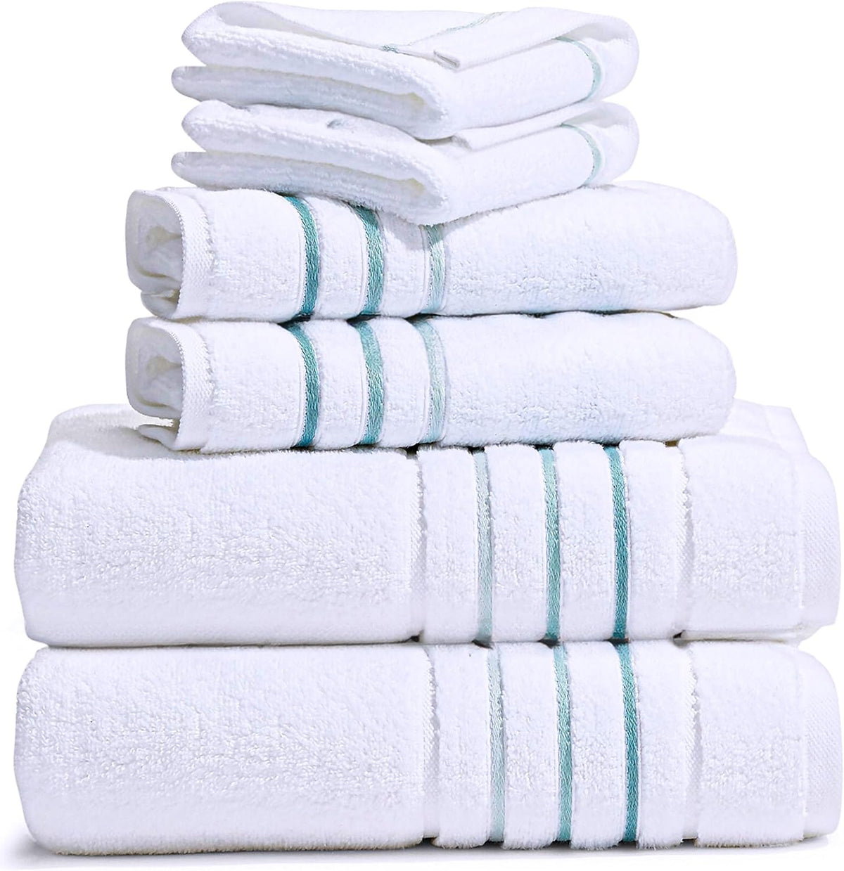 bath towels set for bathroom – luxury 6-piece, main product view