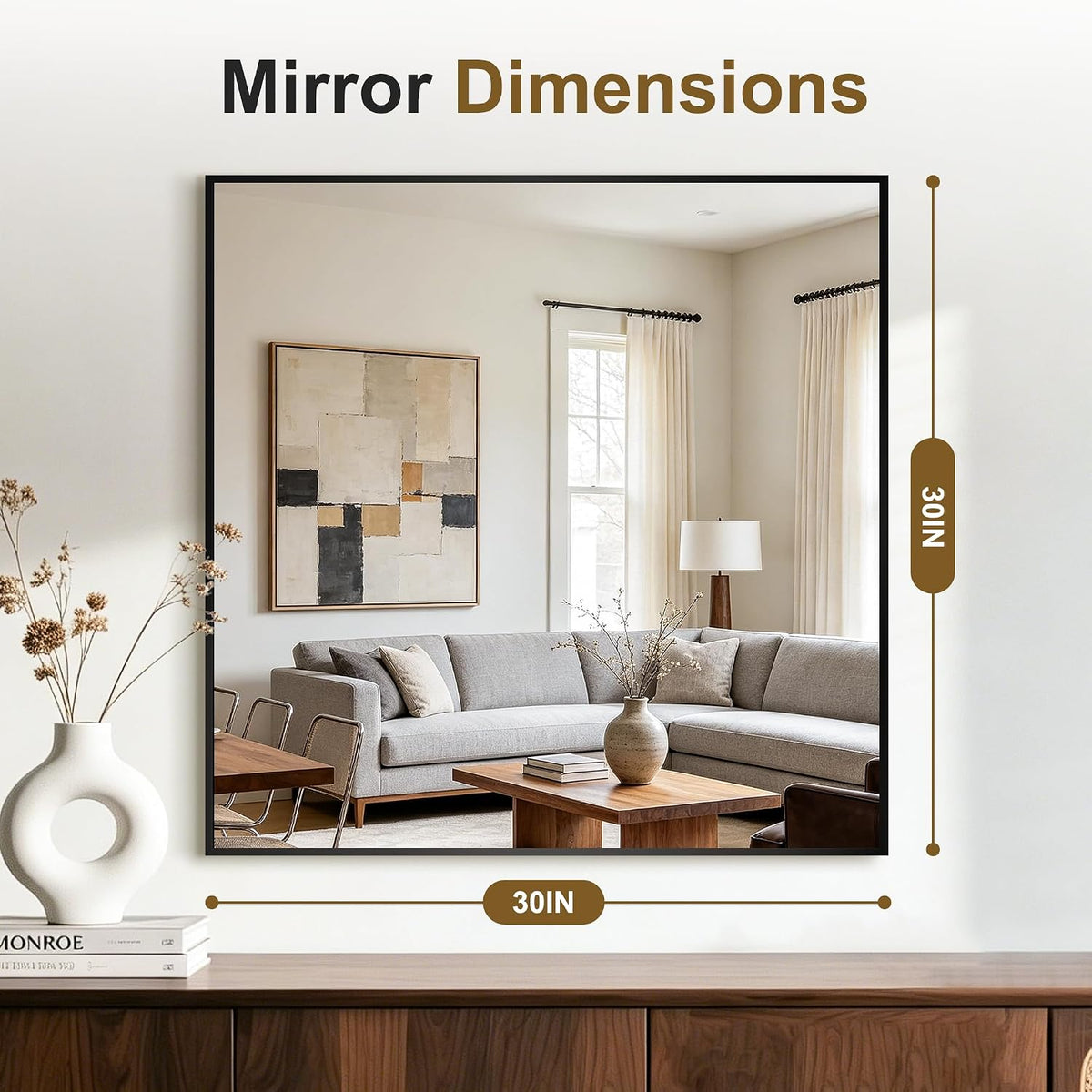 bathroom vanity mirrors for over sink, 2 pack on a desk or shelf
