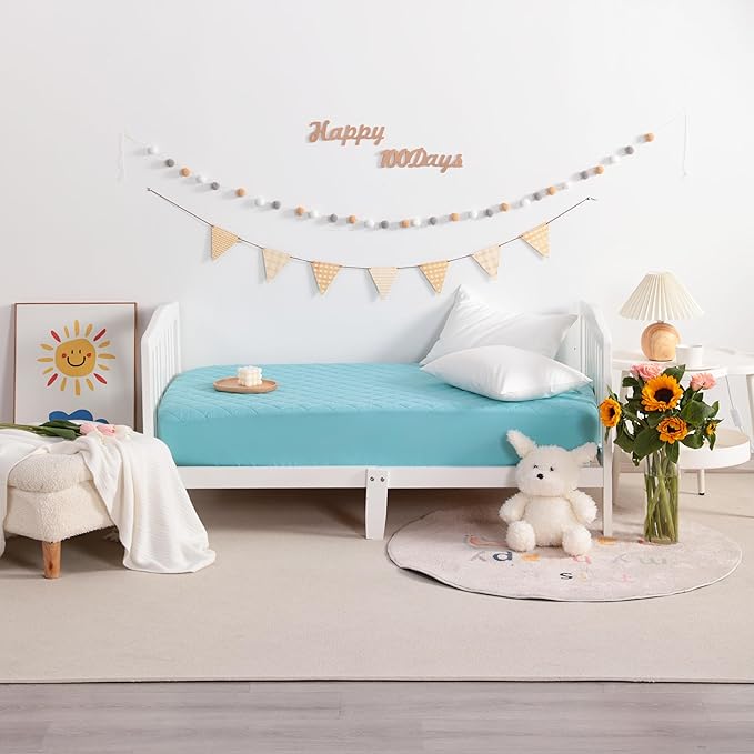 NTBAY 2 Pack Waterproof Mini Crib Mattress Protector, Quilted 24"x38" Fitted - Image 5