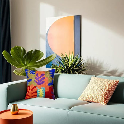 Matisse Decorative Pillow Cover Cutouts Hand Embroidered Abstract Toss Pillows - Image 6