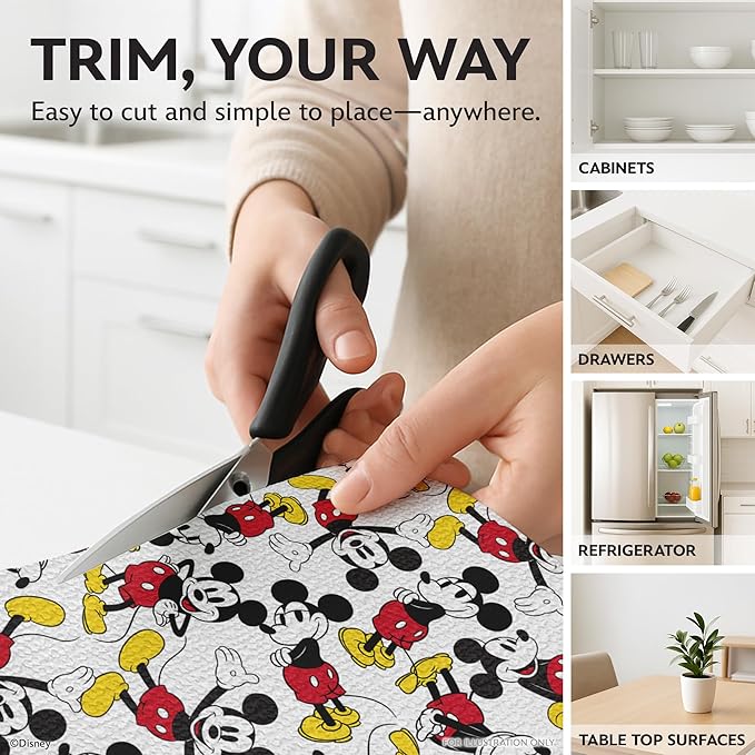 Disney Non Adhesive Shelf Liner – 18”x 10 ft Water-Resistant Drawer Liners - Image 4