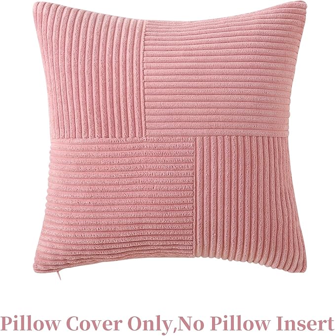 Pink Throw Pillow Covers 20x20 inch, Farmhouse Home Decor, Boho Decorative - Image 3