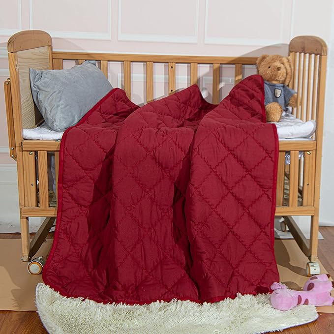 NTBAY Down Alternative Oversized Toddler Comforter, Super Soft and Warm Solid - Image 5
