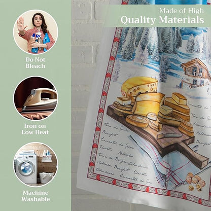Maison d' Hermine Kitchen Towels Set of 3 100% Cotton 27.50" x 20" Reusable - Image 3