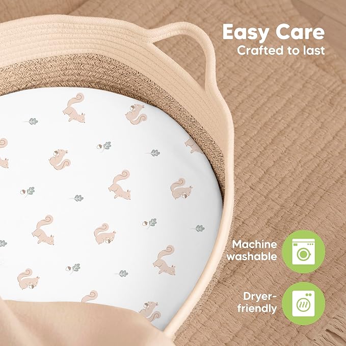 2-Pack Baby Bassinet Sheets Girl, Boy - Image 7