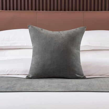 OSVINO Solid Bed Runner Textured Chenille Bed End Scarf Decorative Bedding - Image 3