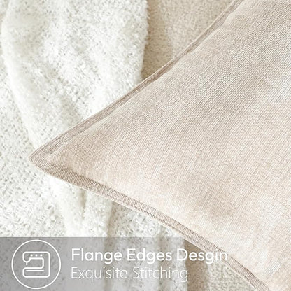 Stellhome Pack of 2 Soft Textured Throw Decorative Pillow Covers Square Accent - Image 3