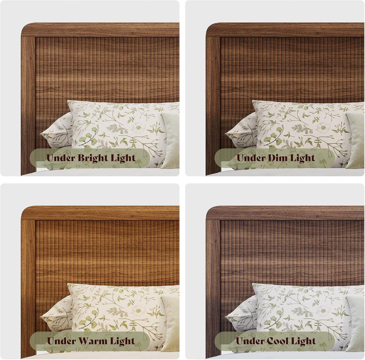 amerlife wood king size bed frame with fluted, package contents