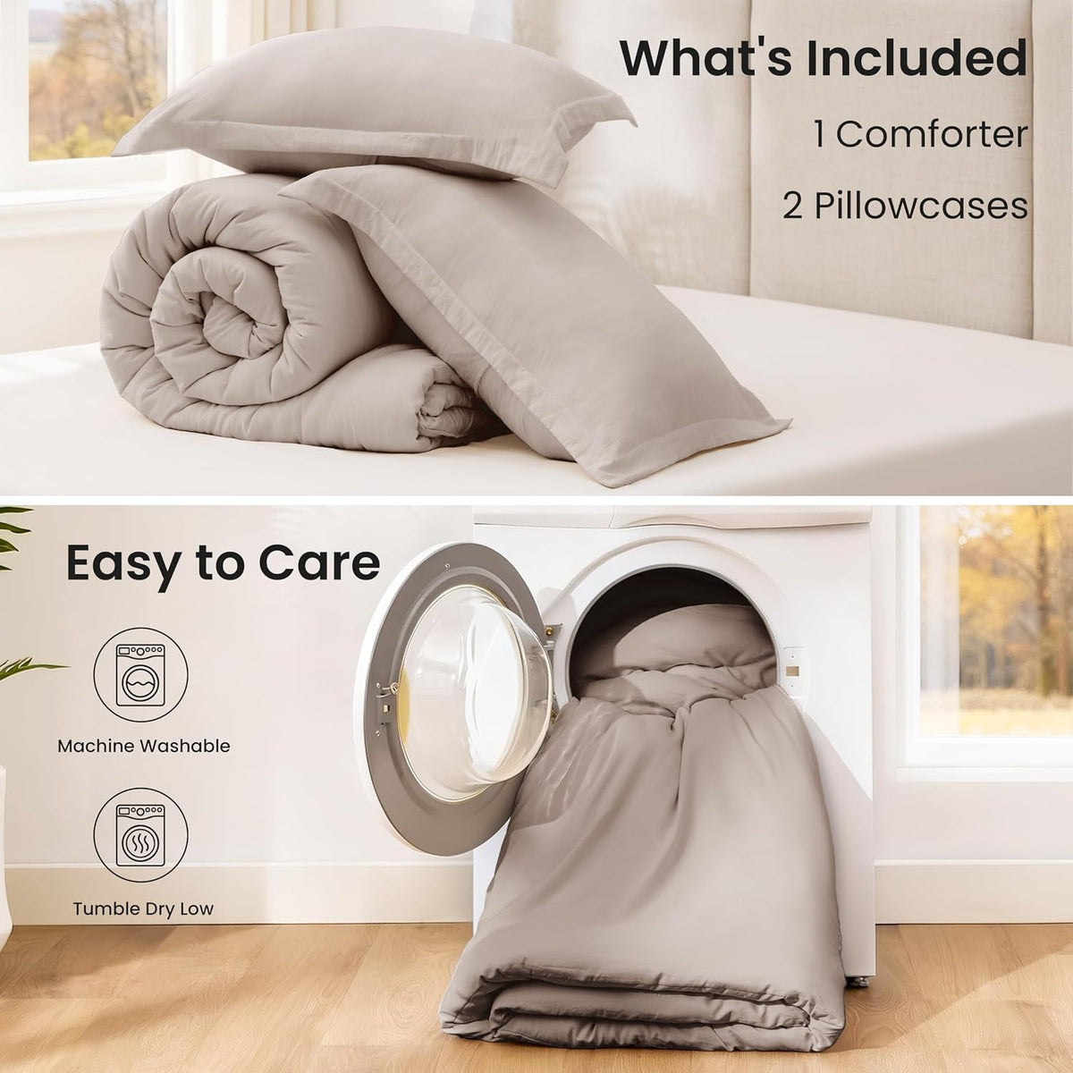 love's cabin burlwood king size comforter set, 3-piece on a desk or shelf