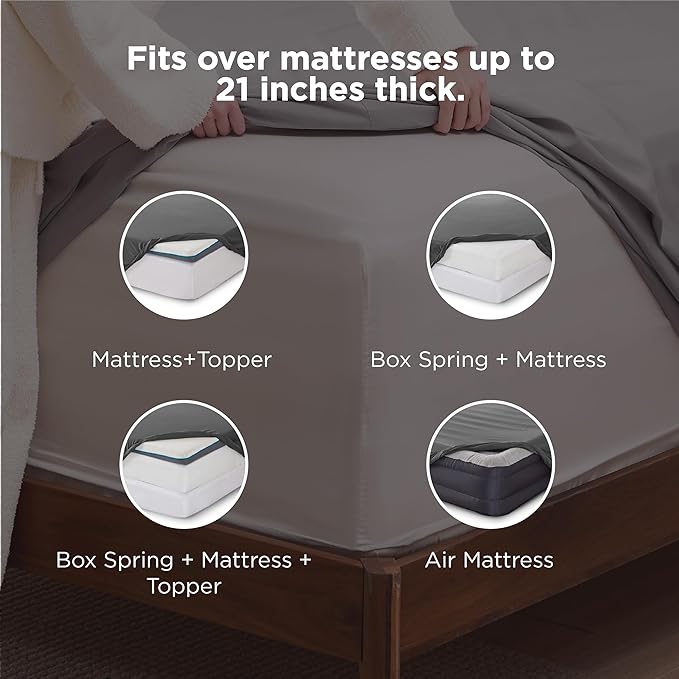 Bedsure Deep Pocket California King Sheet Sets - Image 2