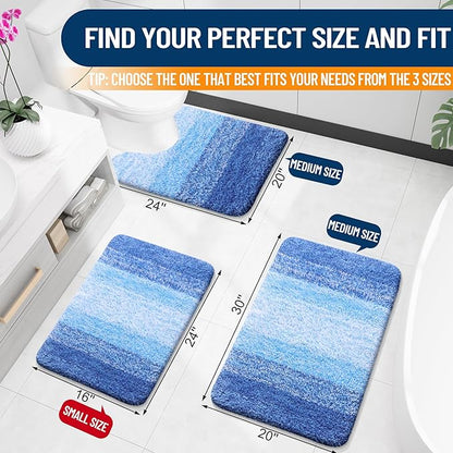 OLANLY Bathroom Rugs Mat 24x16, Extra Soft Absorbent Microfiber Bath Rugs - Image 2