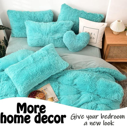 MorroMorn Decorative Pillows Covers, 2 Packs Faux Fur Pillow Cases Standard Size - Image 6
