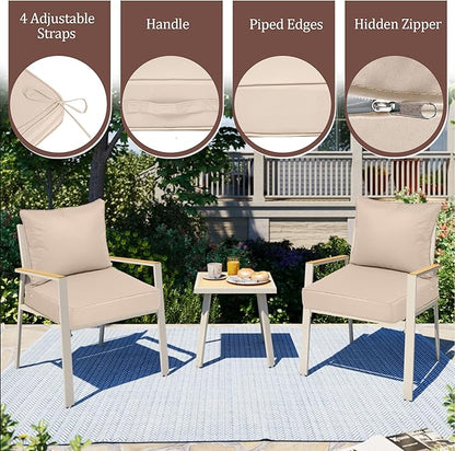 Outdoor Deep Seat Cushions for Patio Furniture Set of 2, Waterproof Outdoor - Image 6