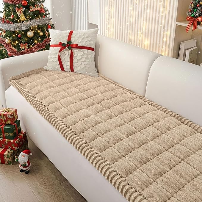 Smiry Couch Cover for Dogs Washable, Non Slip Fuzzy Pet Couch Covers for 3 by Smiry