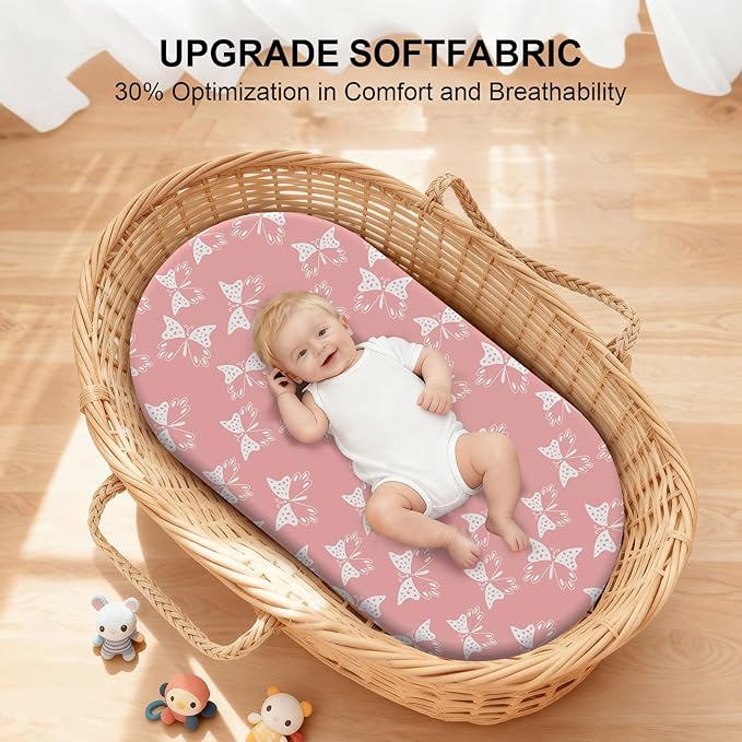Baby Bassinet Sheets for Baby Boy Girls, Baby Delight, Angelbliss - Image 3
