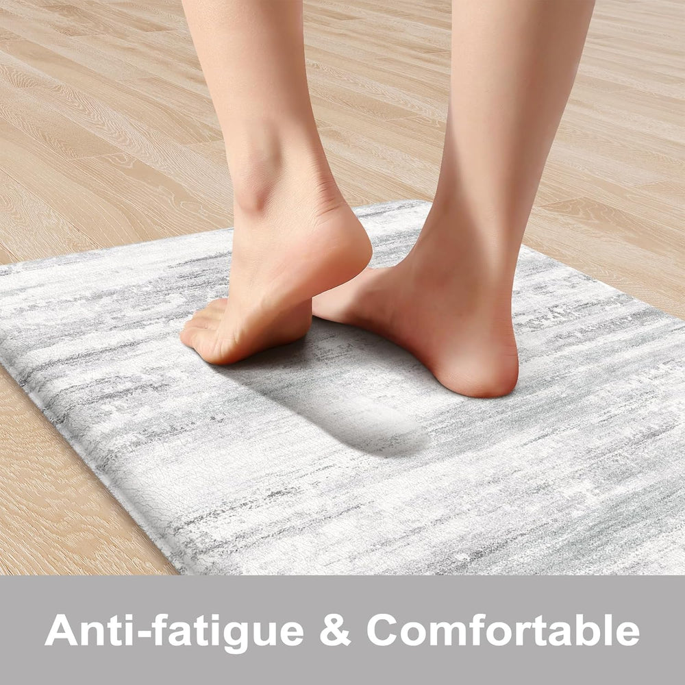 KIMODE Anti Fatigue Kitchen Mats for Floor, Abstract Farmhouse Kitchen Rugs