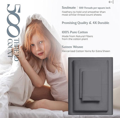 Mayfair Linen 100% Cotton Bed Sheets Queen Sheet Set - Image 6