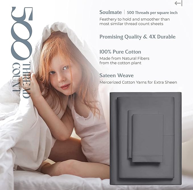 Mayfair Linen 100% Cotton Split King Sheets Sets - Image 6