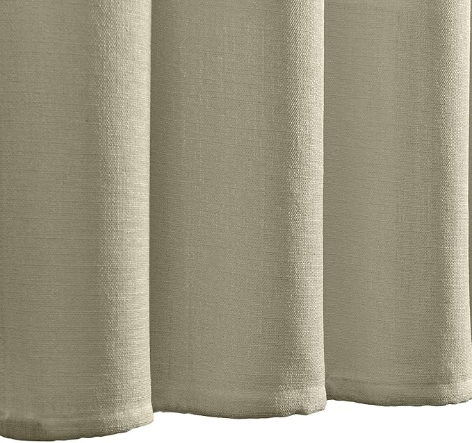 jinchan Kitchen Curtain 24 Inch Faux Linen Tier Farmhouse Cafe Curtains Country - Image 6