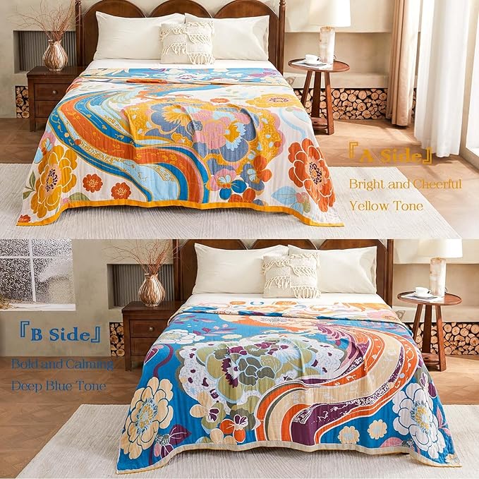 Boho Throw Blanket, Lightweight Blankets - Image 6