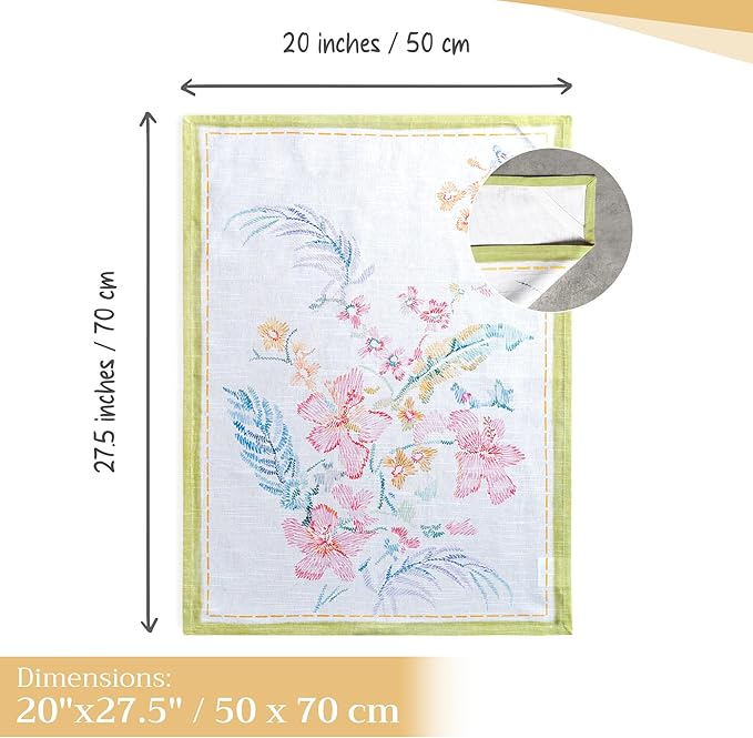 Maison d' Hermine Kitchen Towels Set of 2 100% Cotton 27.50" x 20" Reusable - Image 4
