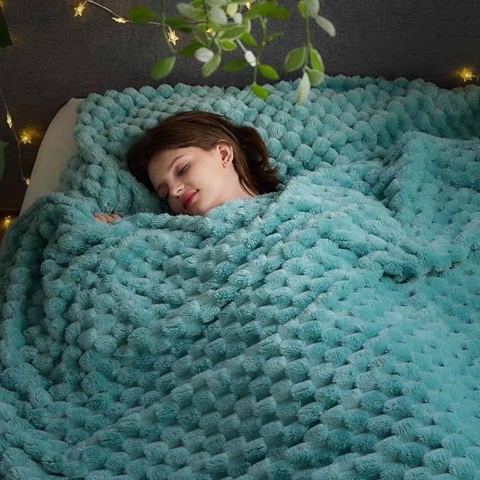 NEWCOSPLAY Super Soft King Blanket Sage Green Premium Silky Flannel Fleece 3D by NEWCOSPLAY