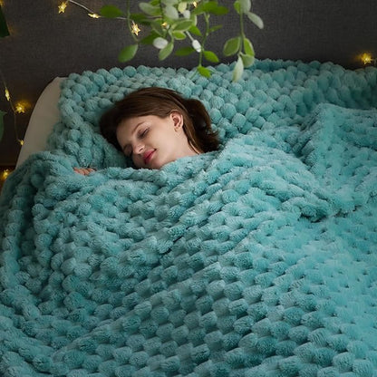 NEWCOSPLAY Super Soft King Blanket Sage Green Premium Silky Flannel Fleece 3D by NEWCOSPLAY