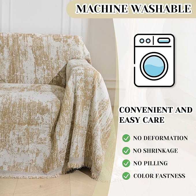 MEETSKY Small Couch Cover Oversized Recliner Covers Washable Armchair Sofa Cover - Image 7