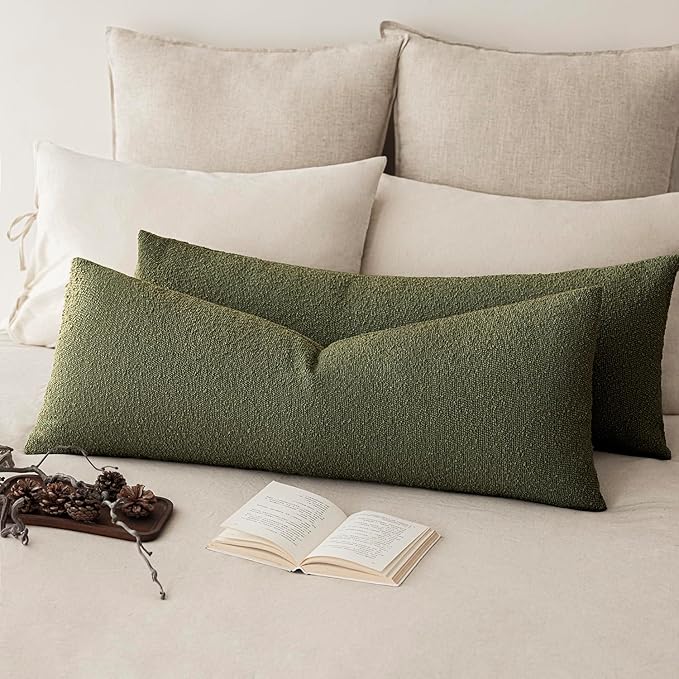 Foindtower Decorative Textured Boucle Throw Pillow Covers Accent Solid Pillow - Image 5