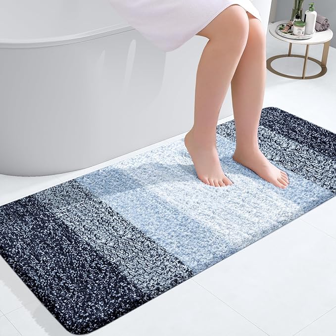 OLANLY Bathroom Runner Rugs 47x20, Extra Soft Absorbent Microfiber Bath Rugs by OLANLY