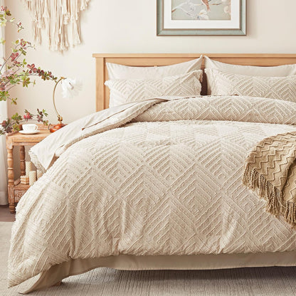 zzlpp full size comforter sets 7 piece,beige bed, main product view