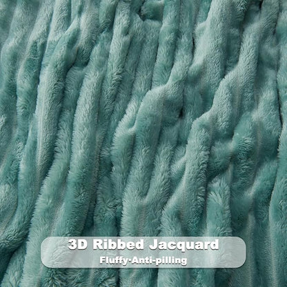 NEWCOSPLAY Super Soft Queen Blanket Mint Green Premium Silky Flannel Fleece 3D - Image 5
