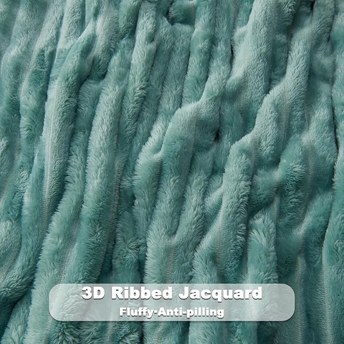 NEWCOSPLAY Super Soft Throw Blanket Mint Green Premium Silky Flannel Fleece 3D - Image 5