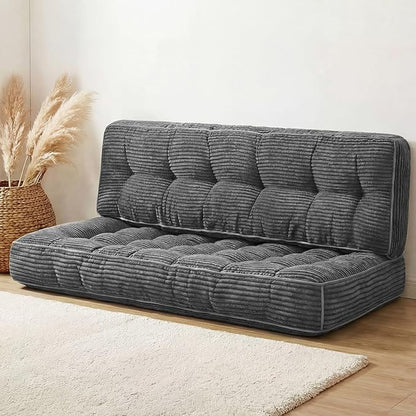 63 Inch Folding Sofa Bed Convertible Chair, 2-in-1 Convertible Boneless Sofa by Vercraft