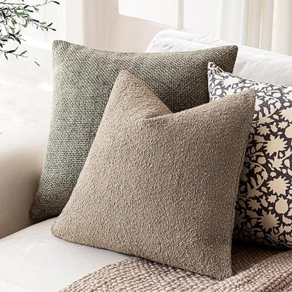 Foindtower Set of 2, Decorative Textured Boucle Throw Pillow Covers Accent - Image 5