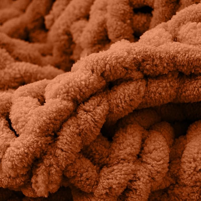 Battilo Fall Chunky Knit Throw Blanket, Soft and Thick Chenille Throw Blanket - Image 3