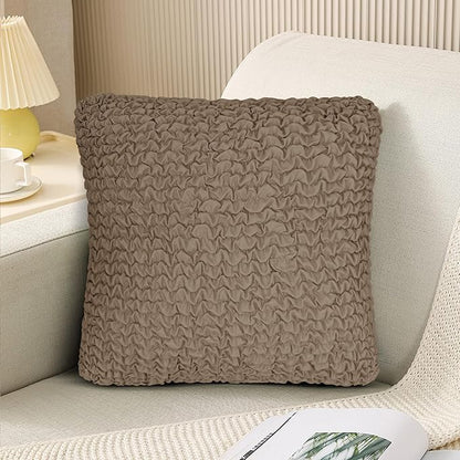 Throw Pillow Covers 18x18 Inch Solid Stretch Fabric Flexible Size Decorative by MeiMeilio