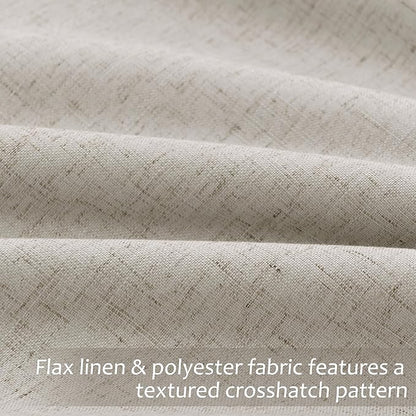 Apricot 100% Blackout Pinch Pleated Linen Curtains 108 Inches Long - Image 4