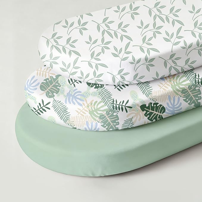 Baby Bassinet Sheets 3 Pack, Fitted Mattress Sheets - Image 7