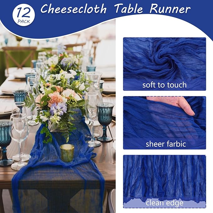 12 Pack Boho Gauze Table Runner - Image 4