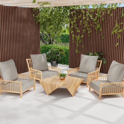 6'' deep seat cushion outdoor set, olefin water on a desk or shelf
