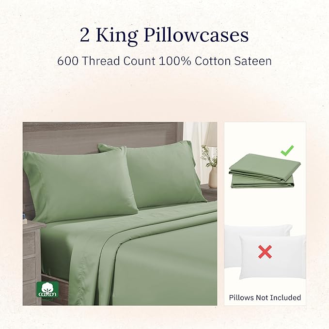 California Design Den Hotel Quality King Pillowcases Set of 2 - Image 3