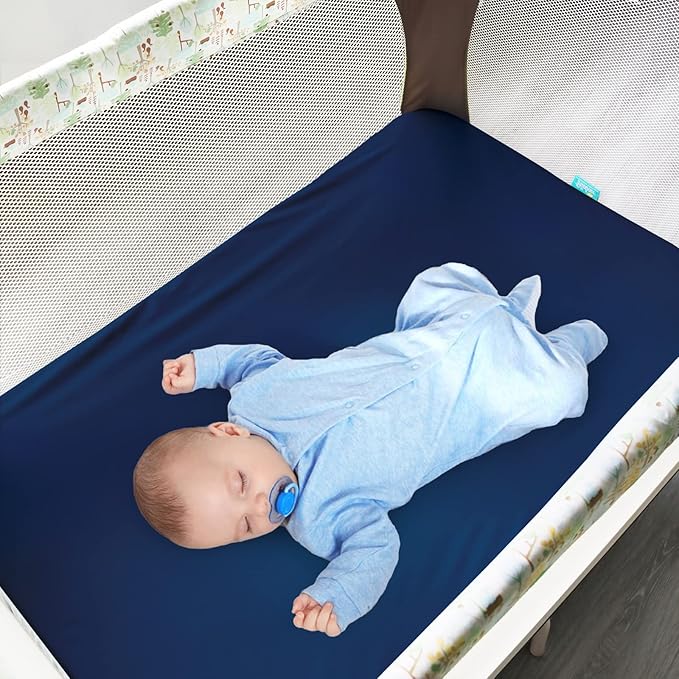 Pack and Play Sheets and Waterproof Pack n Play Mattress Protector Pad Cover 4 - Image 4