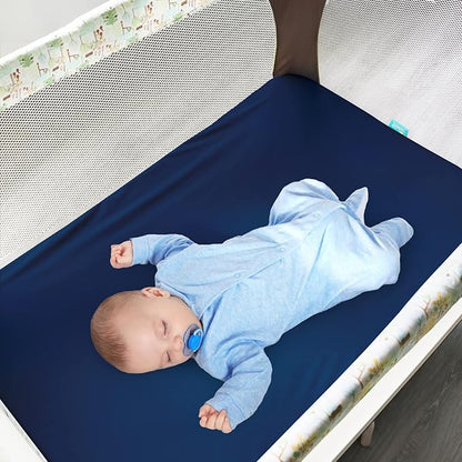 Pack and Play Sheets and Waterproof Pack n Play Mattress Protector Pad Cover 4 - Image 4