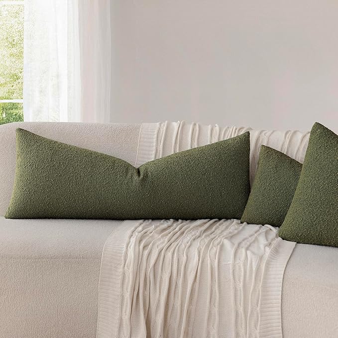 Foindtower Decorative Textured Boucle Throw Pillow Covers Accent Solid Pillow - Image 4