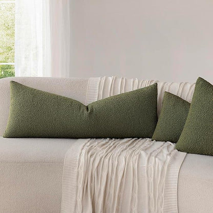 Foindtower Decorative Textured Boucle Throw Pillow Covers Accent Solid Pillow - Image 4