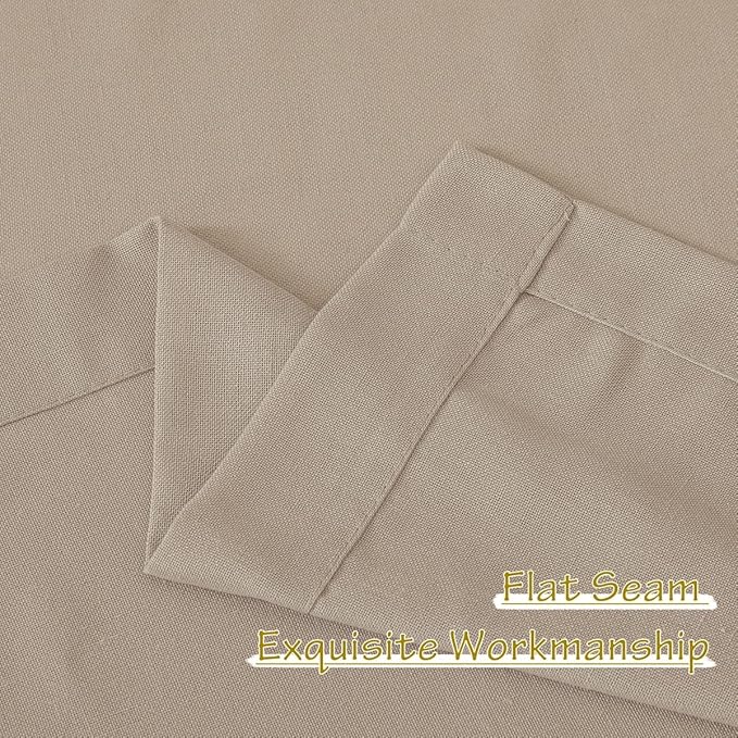 NICETOWN Thick Flax Linen Camel Curtains 108 inches Long, Pinch Pleated Linen - Image 9