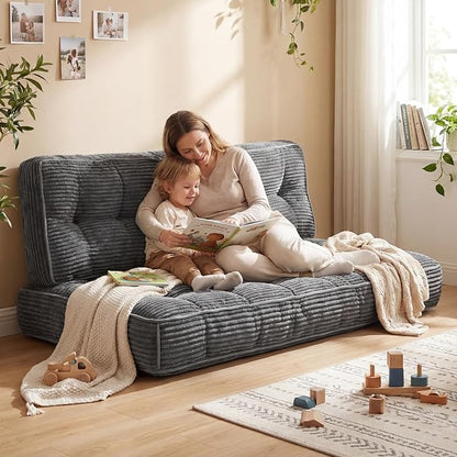 63 Inch Folding Sofa Bed Convertible Chair, 2-in-1 Convertible Boneless Sofa - Image 7